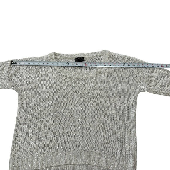 NWOT KIKIT Sequin Half Sleeve Sweater White Xl - Picture 7 of 10